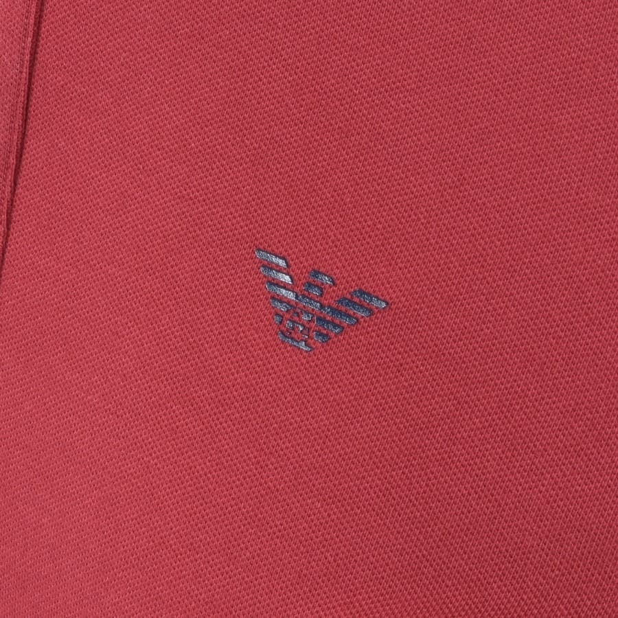 Alternative Image for ProductEmporio Armani Short Sleeved Polo T Shirt Burgundy3
